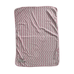 Cuddletime Pink White Bunny Rabbit Chevron Stripe Zig Zag Baby Lovey Blanket